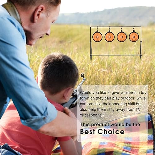 Miniatura 7 de Ideagle BB Gun Targets Heavy Metal Spinning Pellet Shooting Target para calibre .177 .20