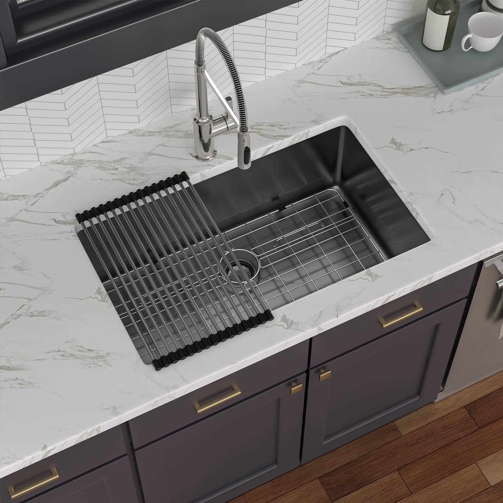 33" Undermount Sink Black Lofeyo 33 Inch Matte Black Kitchen Sink