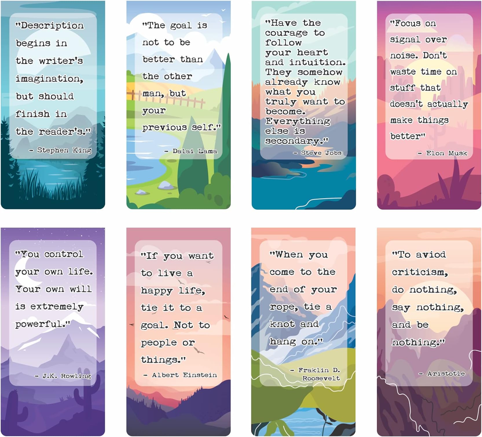 BOOKWORM Magnetic Quotes Bookmarks | Book Lovers Gift | Gift for Readers | Pack of 8