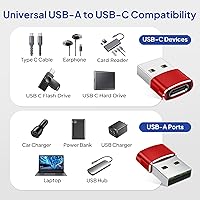 Vista 3 de Elebase Adaptador para Airpods Pro 3, adaptador USB a USB C, paquete de 4, conector USBC hembra a A macho para Apple Watch Ultra iWatch 11 10 9 8 7
