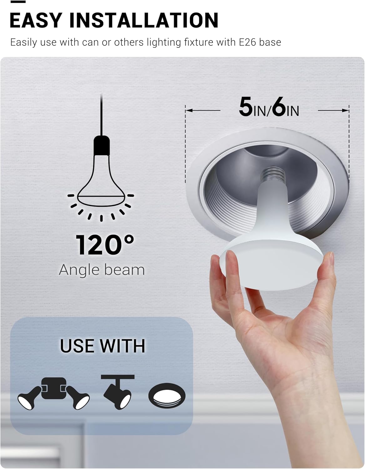 BR30 Green Flood Light Bulb, JandCase Green LED Light Bulb, 11W(100W Equivalent), 900lm, Non-Dimmable Can Light Bulbs for Ceiling, E26 Base, 2 Pack