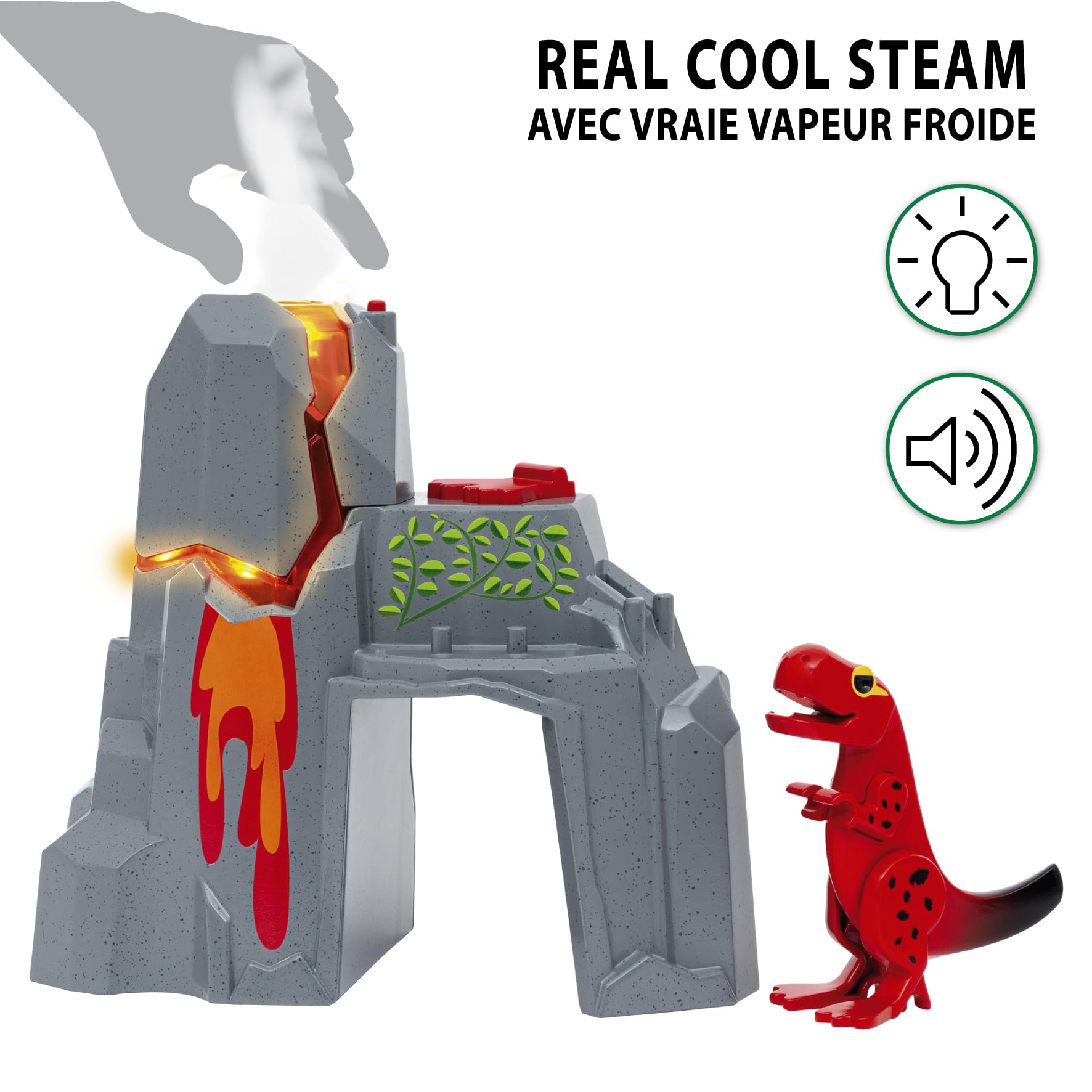 BRIO World - 36092 - Volcan Dinosaure en Eruption - Accessoire pour Circuit de Train en Bois - Action de Jeu sans Pile/avec Aimant - Jouet pour garçons et Filles dès 3 Ans