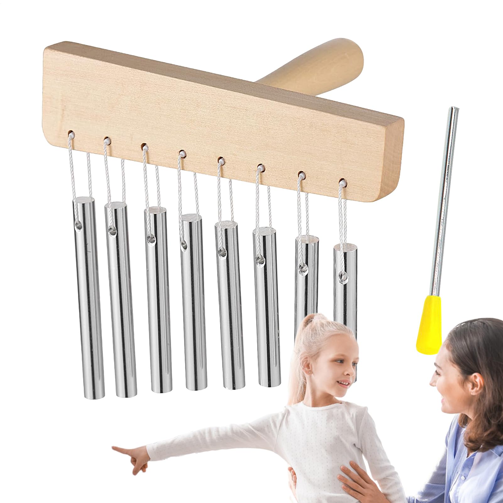 Bar Chime - Table Top Wind Chime | Campanas musicales | CHIMES STRUMENT | CHIMES BELL de una sola | Instrumentos de percusión de mano, instrumentos de curación sonoros para adultos mujeres
