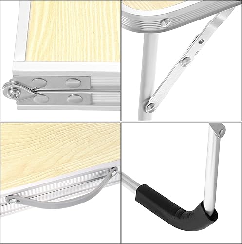 Miniatura 9 de PATIKIL Mesa plegable para laptop, escritorio de regazo portátil, mesa de picnic, mesa de cama, aperitivos, escritorios de trabajo para cama, sofá,