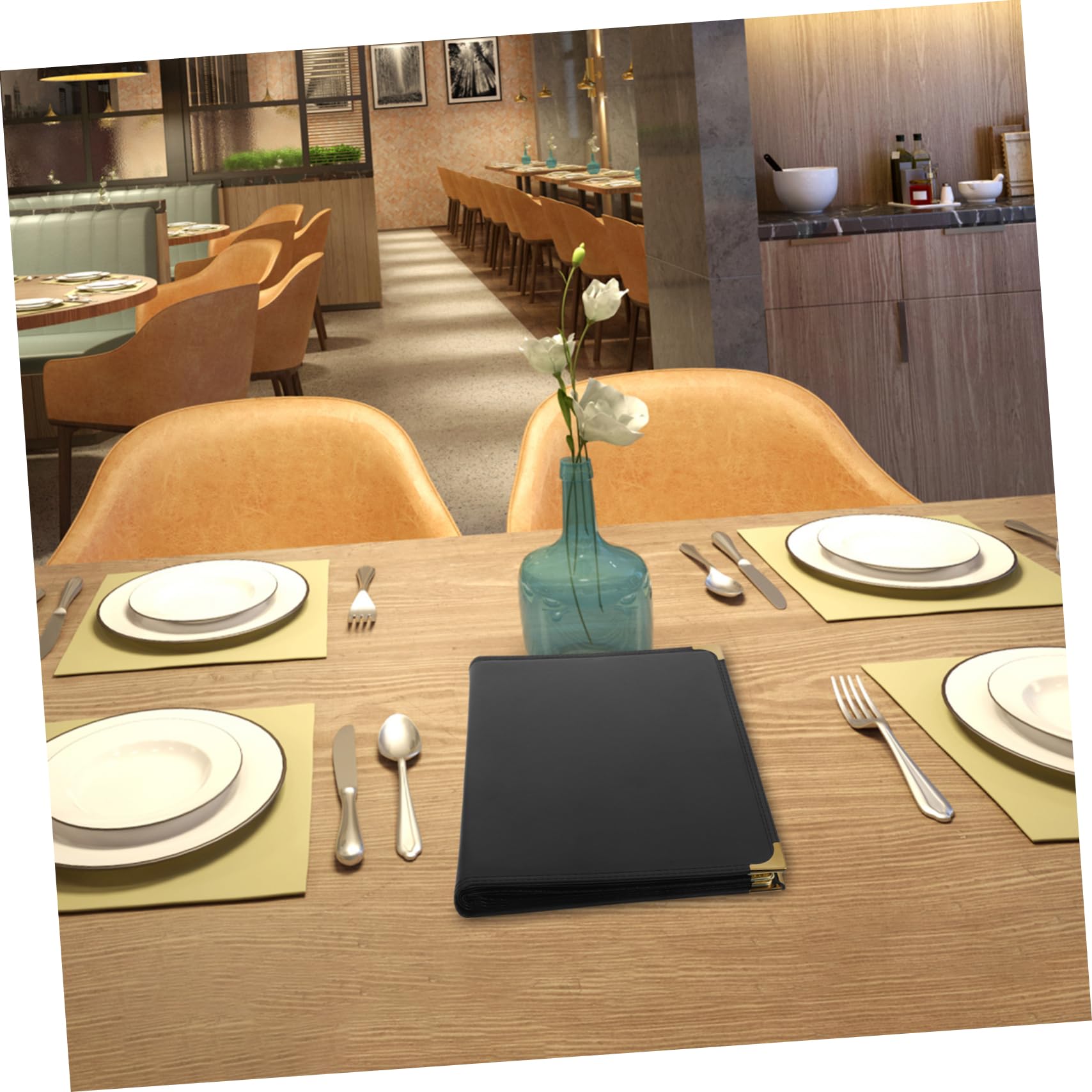 Luxshiny Porta Menú de Pvc Transparente, Resistente al Desgaste y Fácil de Limpiar, para Restaurante y Bar, Diseño Elegante y Sencillo