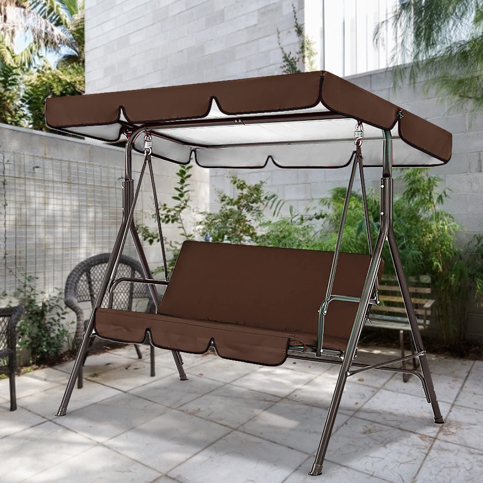 Copertura Impermeabile Per Altalena A 3 Posti - Leggera E Resistente Per Esterni - Foto 9