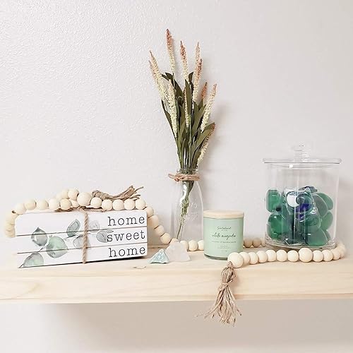 Miniatura 5 de Foraineam 1000 cuentas de madera natural sin terminar sueltas cuentas espaciadoras redondas para manualidades (0.236 pulgadas, 0.315 pulgadas, 0.394