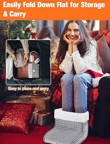 Vista 10 de CYFIE Calentadores de pies, calentador de pies debajo del escritorio para mujeres y hombres, almohadilla térmica eléctrica, calefacción de 10