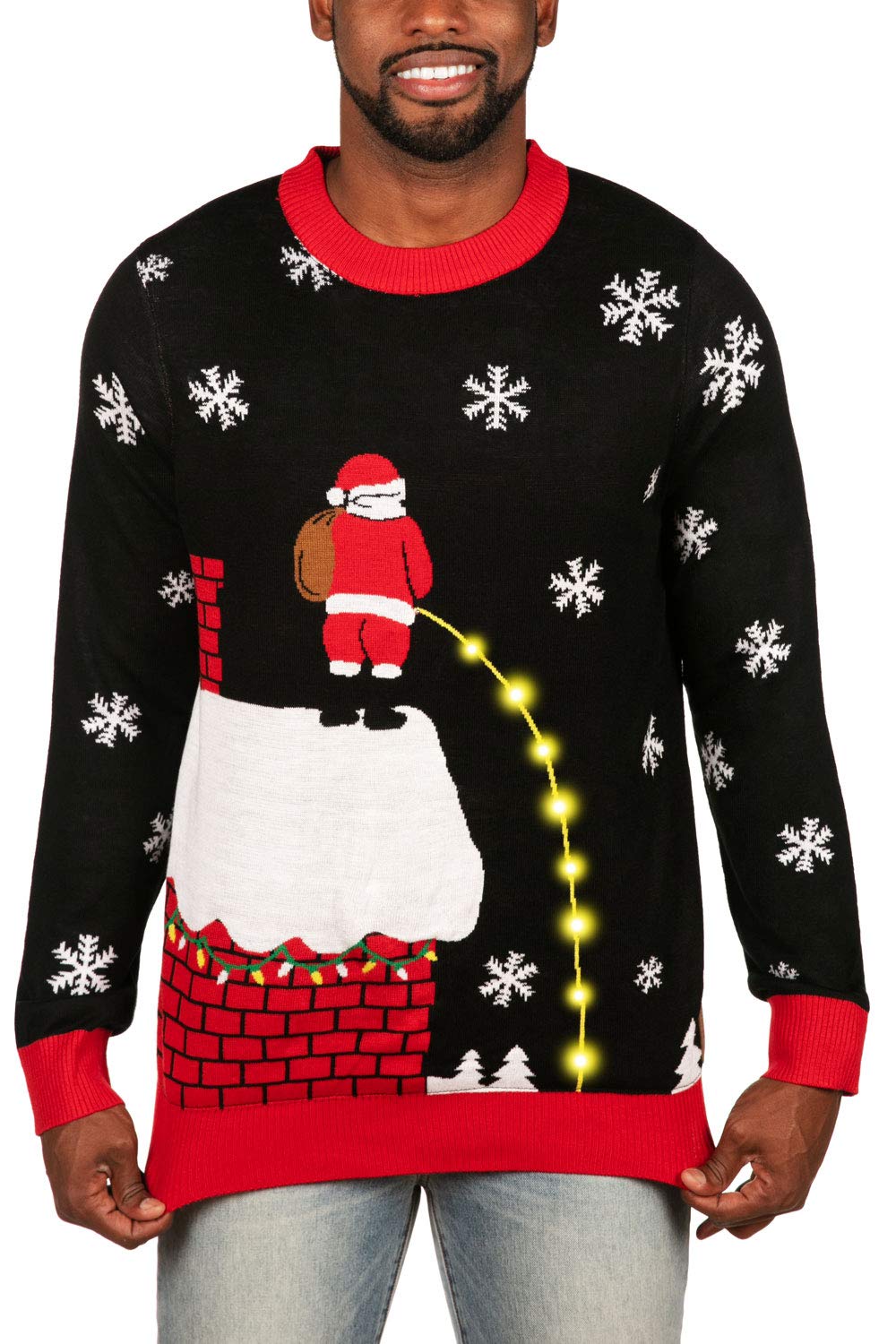 Tipsy Elves Light Up Ugly Christmas Sweaters For Men Funny