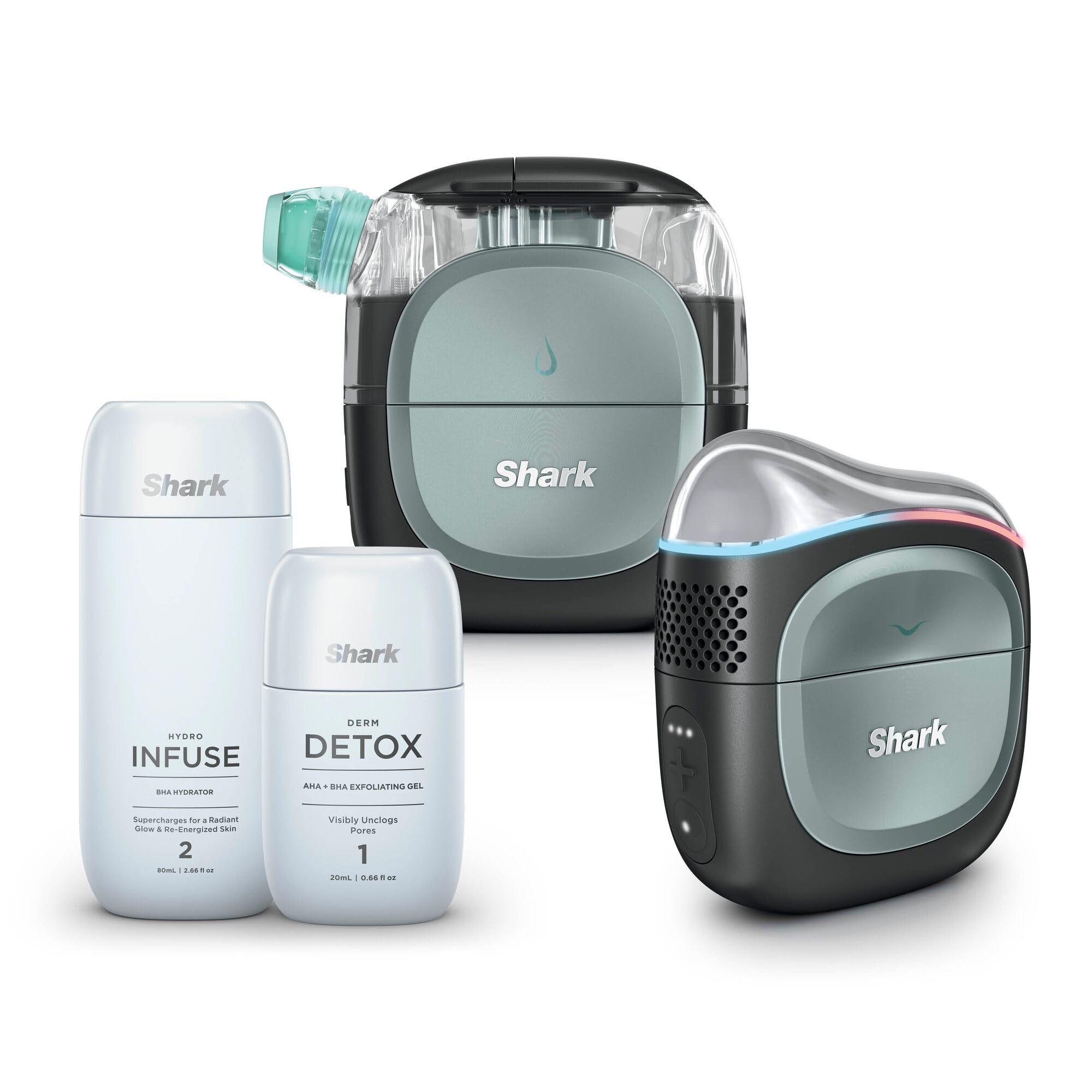 Shark FacialPro Glow, Appareil de soin du visage hydrofacial FH320EUBK | Nettoie, hydrate et decongestion, éclat visible en 10 min, Développé par des dermatologues