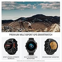 Vista 3 de Garmin fēnix® 8 – 47mm, AMOLED, Smartwatch GPS Multisport Premium, Vida Útil de Batería Larga, Certificado para Buceo, Linterna LED Integrada, Gris