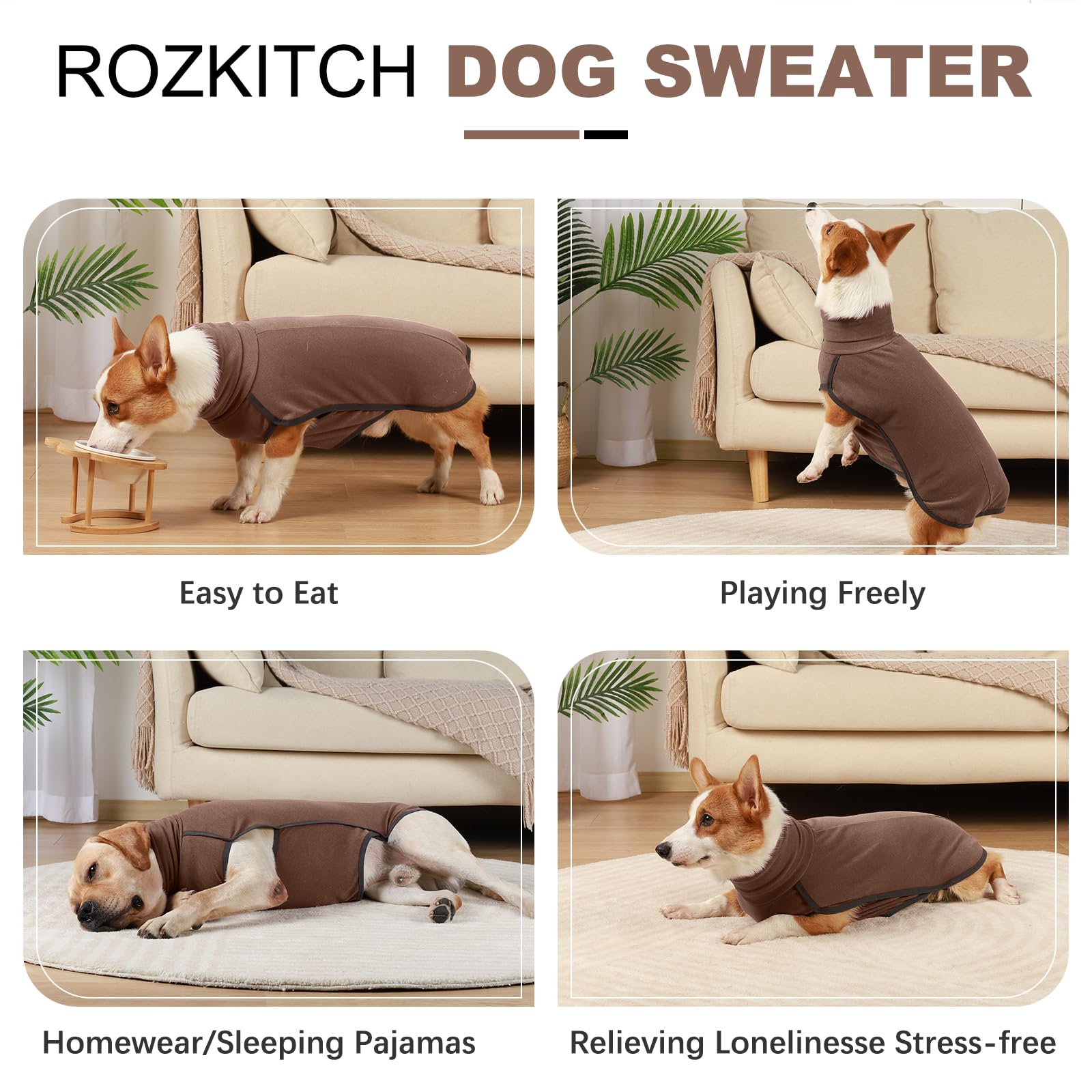 ROZKITCH Abrigo De Invierno Para Perro, Pijama Suave, Resistente