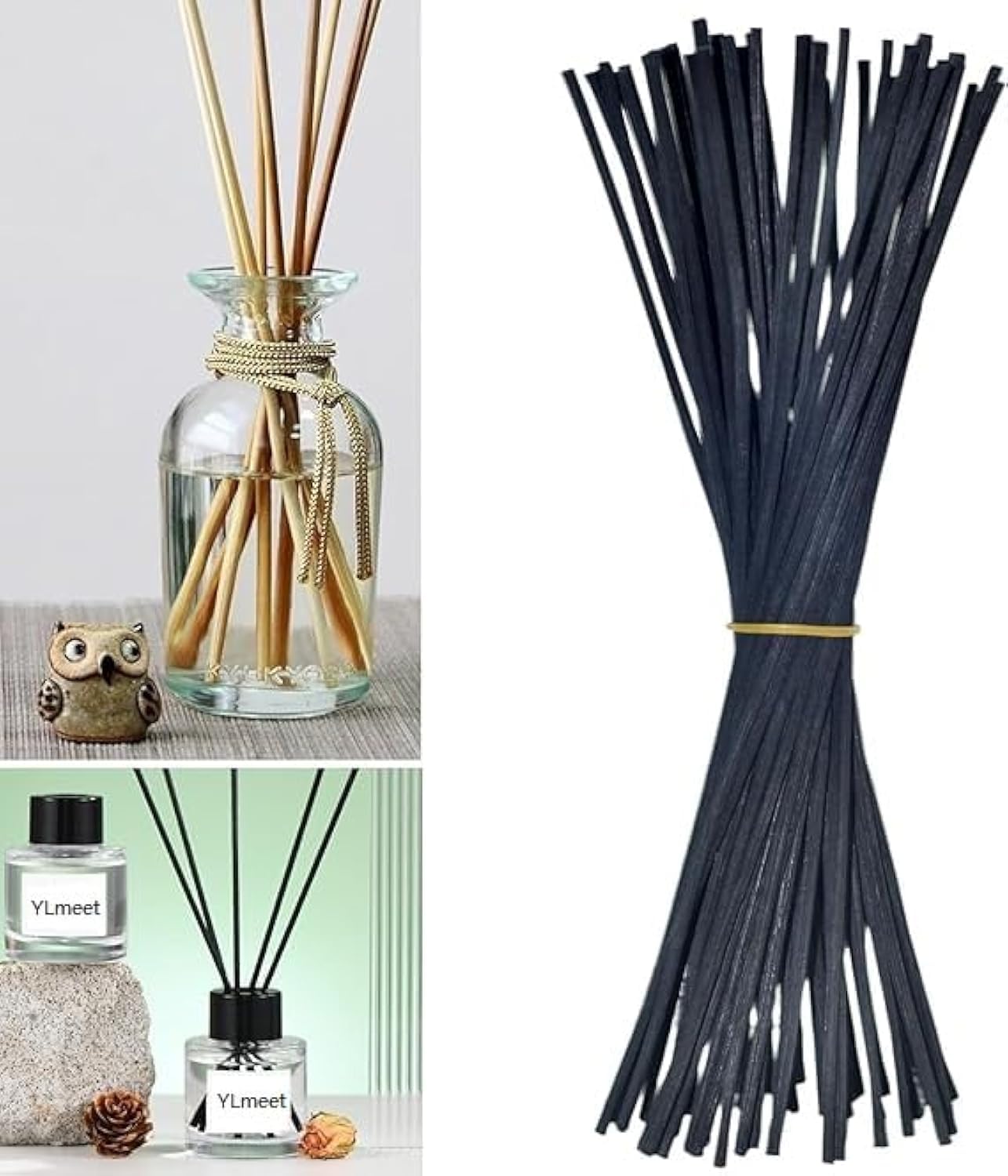 Sponsored Ad – Reed Diffuser Stick 100pcs, Wood Vine Reed Stick, Replacement Refill Stick Essential Oil Diffuser Stick (10 inch,Black)