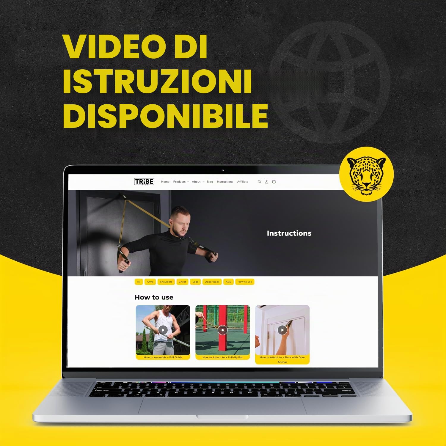 Fasce di resistenza lunghe per allenarsi, fasce di resistenza con manici, ancoraggio per porta, set di fasce elastiche per esercizi di resistenza
