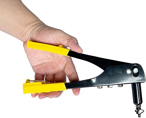 Miniatura 4 de Kit de pistola de remache de kayak, 18 remaches impermeables de triple agarre con juego de remachadores manuales de una sola mano, herramienta de