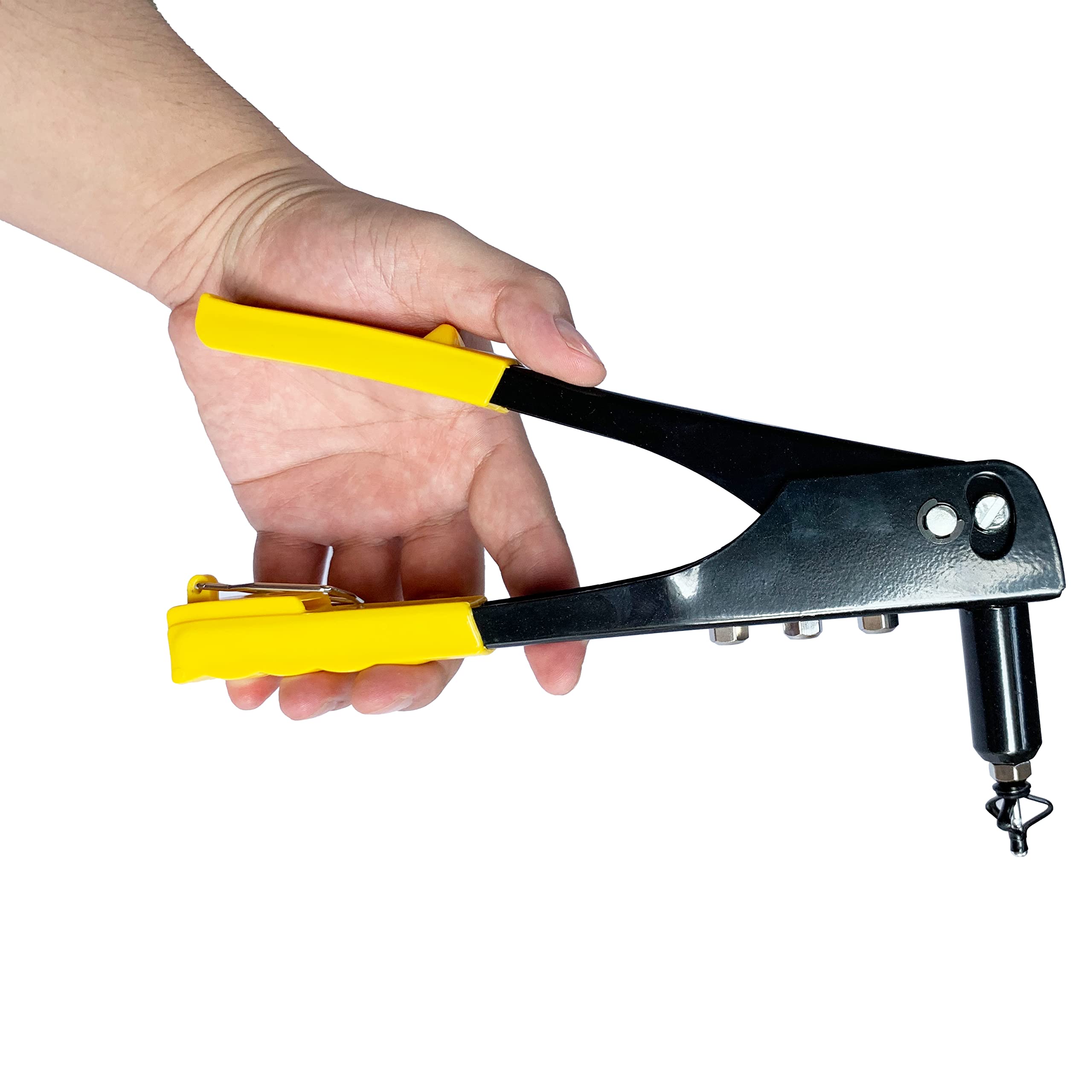 Deli Hand Riveter Set 4 Nozzles Heavy Duty Rivet Gun Tool 60PCS