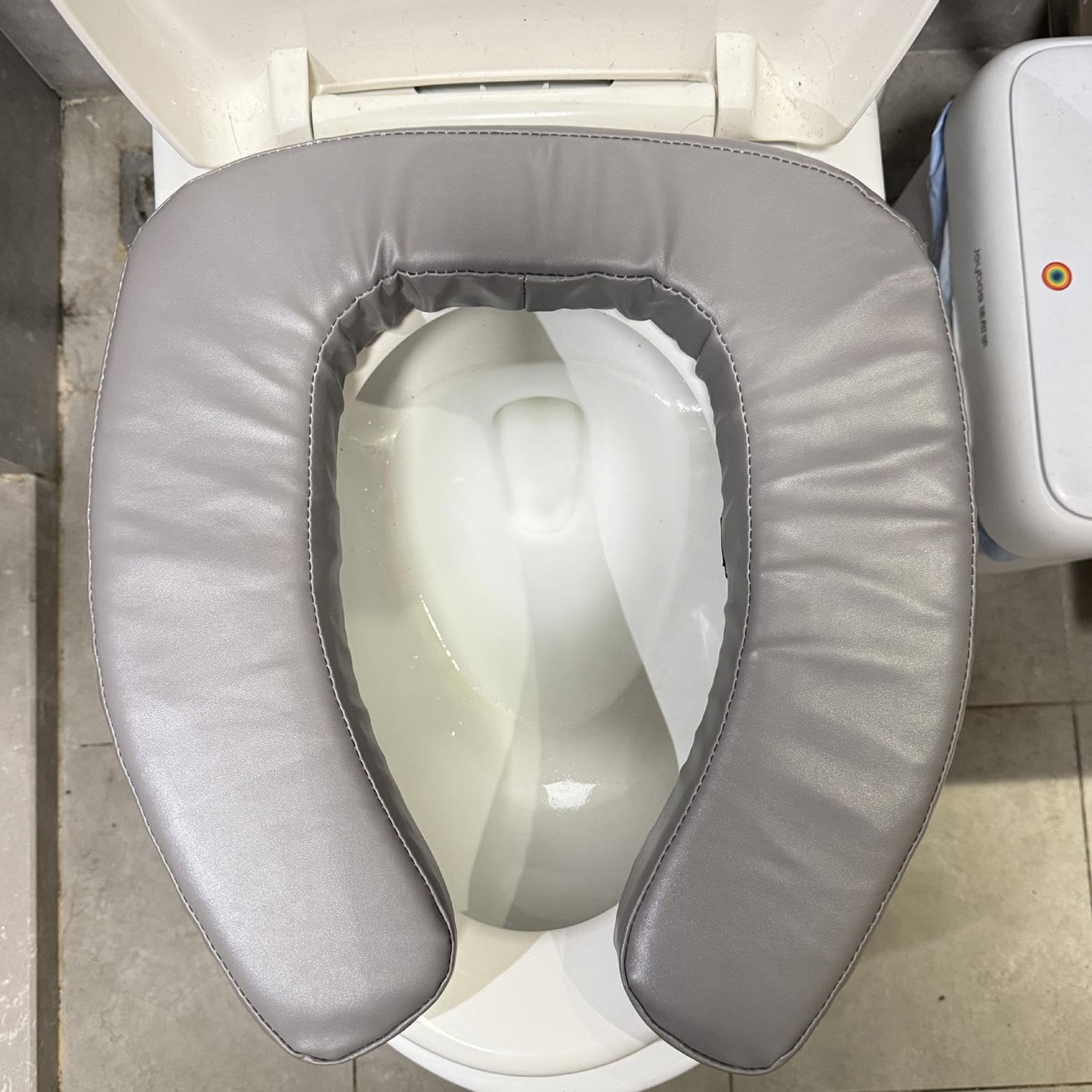 Rialzo imbottito per WC per anziani, aggiunge 5 cm, estensione per sedile WC per disabili, antiscivolo, ergonomico, assistito per bagno, casa, viaggi, ospedale
