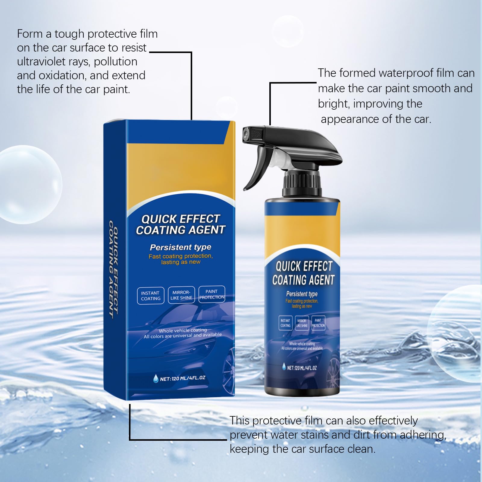 Wecro Keramikbeschichtung Auto Spray – 3-in-1 Schnellschutz, Reparatur & Glanz, Lackschutz und Kratzerreparatur