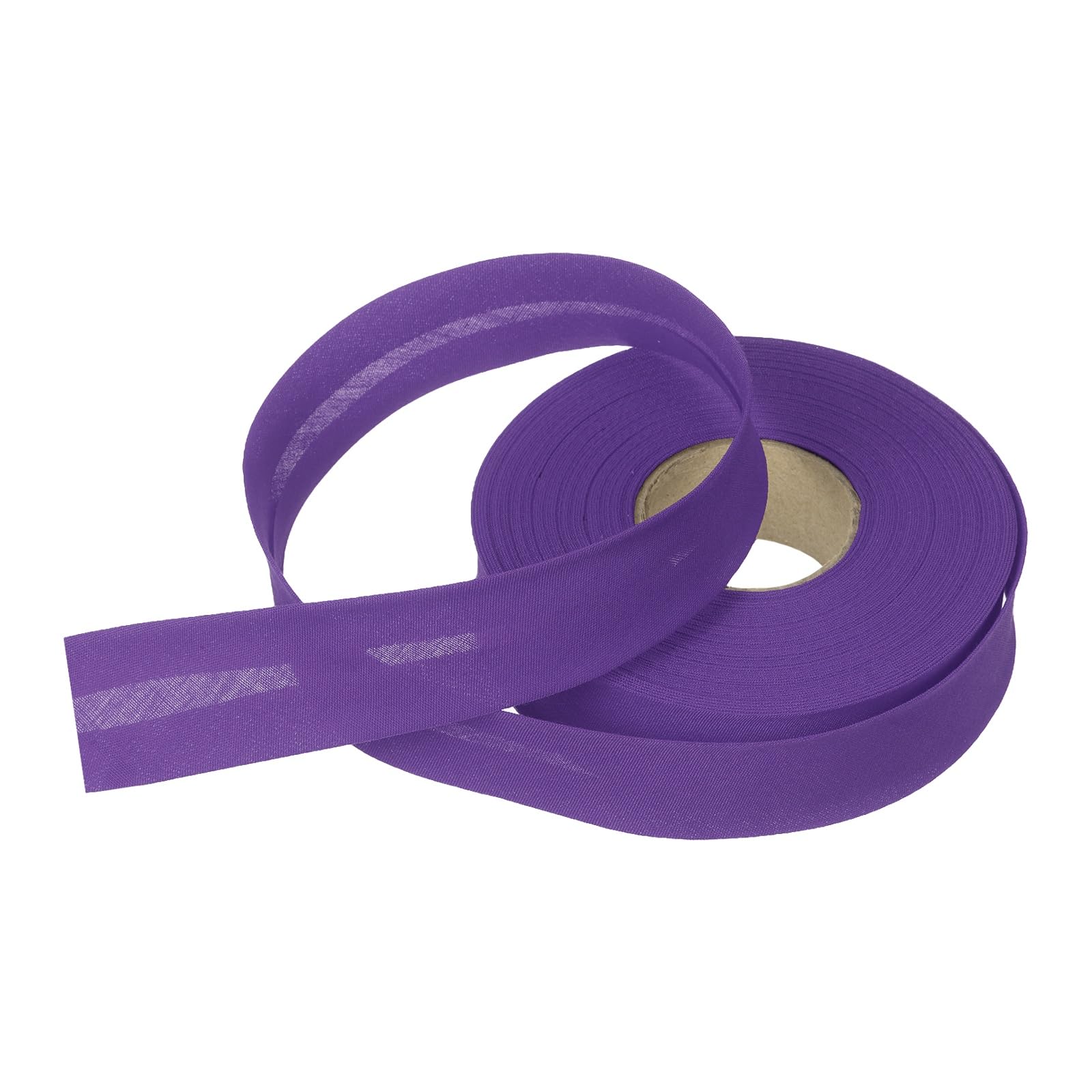 sourcing map 1 Inch Single Fold Bias Tape Polyester Continuous Bulk Bias Tape for Sewing,Seaming Quilting Hemming Binding Crafts (Purple 15 Yards)