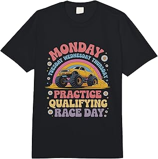 Monday Tuesday Thursday Practice Qualifying Race Day Motor Comfort Colors Adult Heavyweight T-Shirt