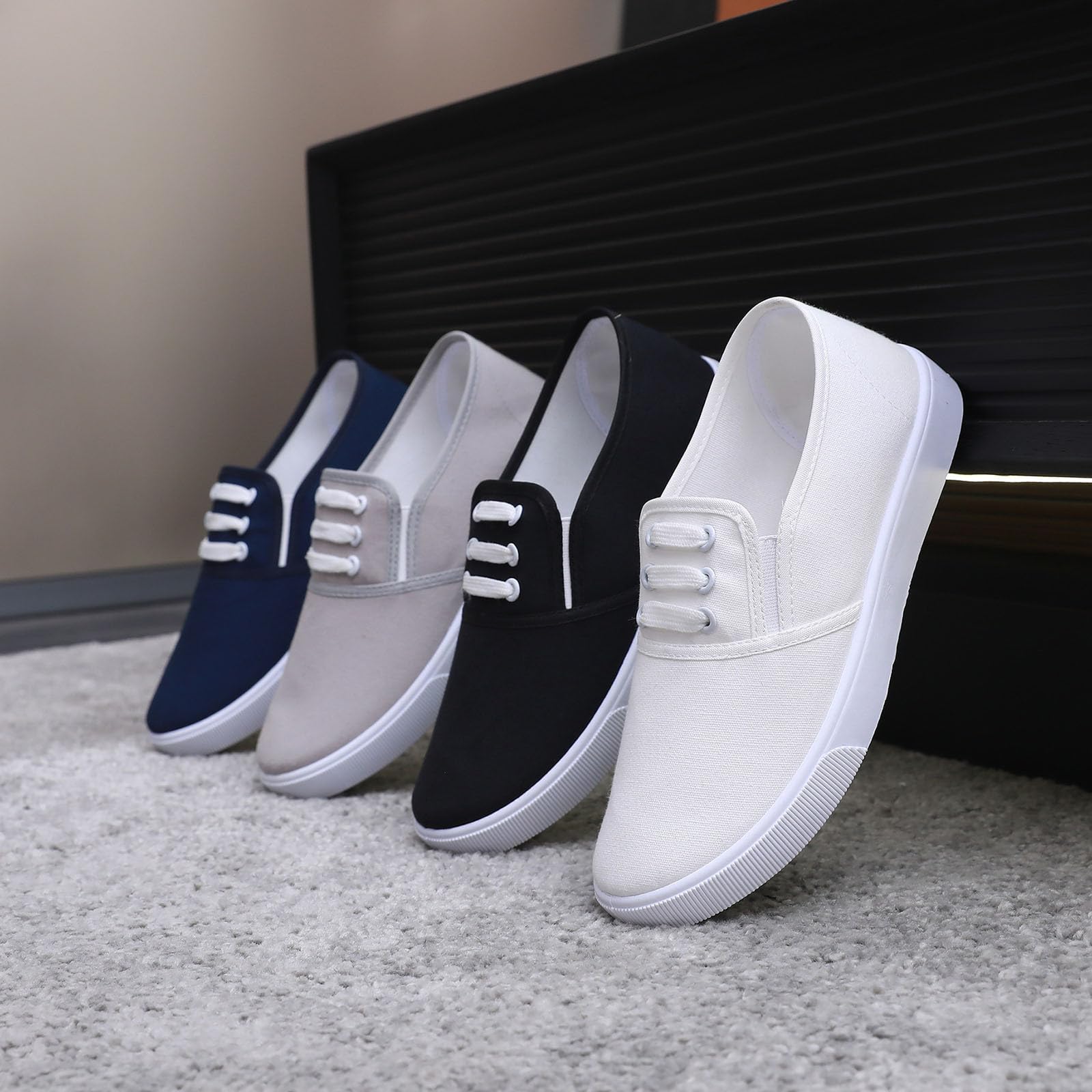 Scarpe Donna, in Tela in Tessuto da da Ginnastica in Tela da da Ginnastica in Tessuto Casual da Passeggio da Barca Estive Basse Mocassini Slip On, Tendenza 2025