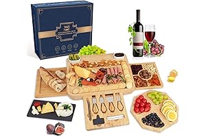 Large Charcuterie Cheese Board & Knife Set: Perfect Bridal Shower Registry Item