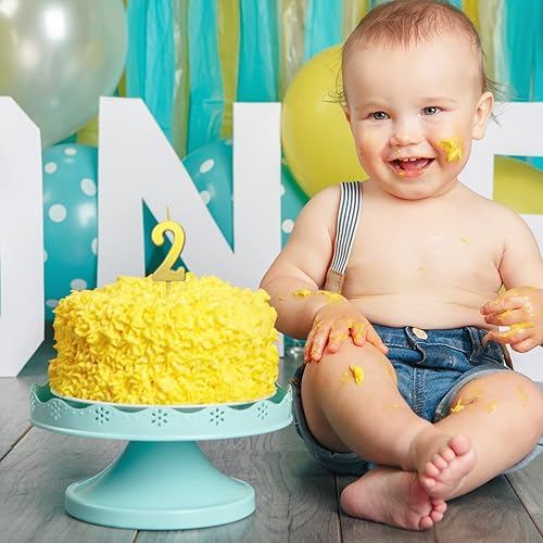 Miniatura 6 de Treela 100 velas de cumpleaños con números a granel, 3.94 pulgadas con números dorados del 0 al 9 para pasteles de cumpleaños, decoración de pastel