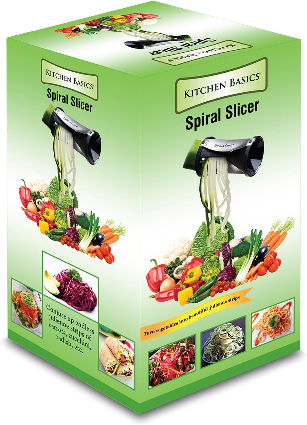 Kitchen Basics Spiral Vegetable Slicer, Black
