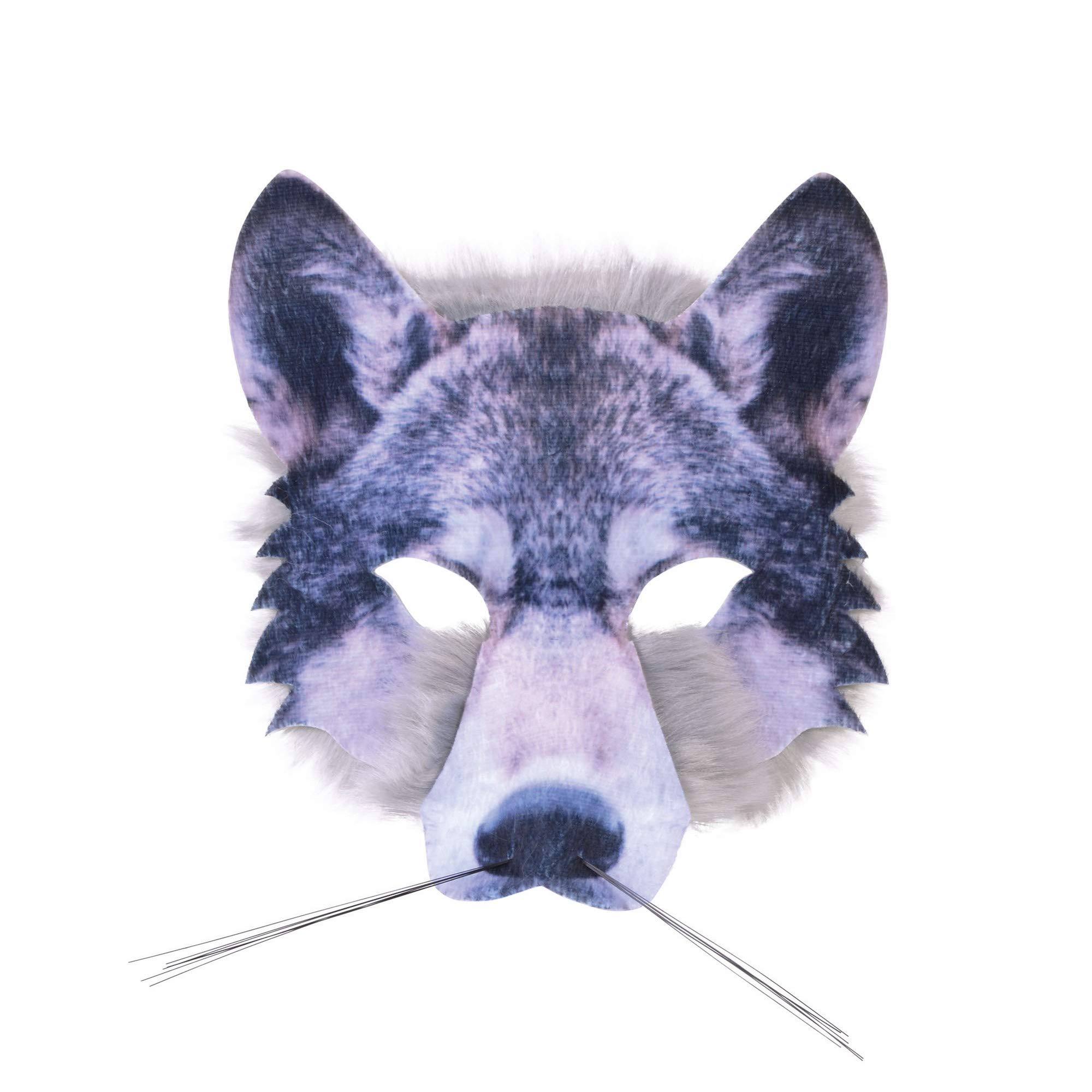 Forum Novelties Wolf Realistic Fur Face Mask, Grey, One Size (B06XDHYSS9) Amazon Price History, Amazon Price Tracker