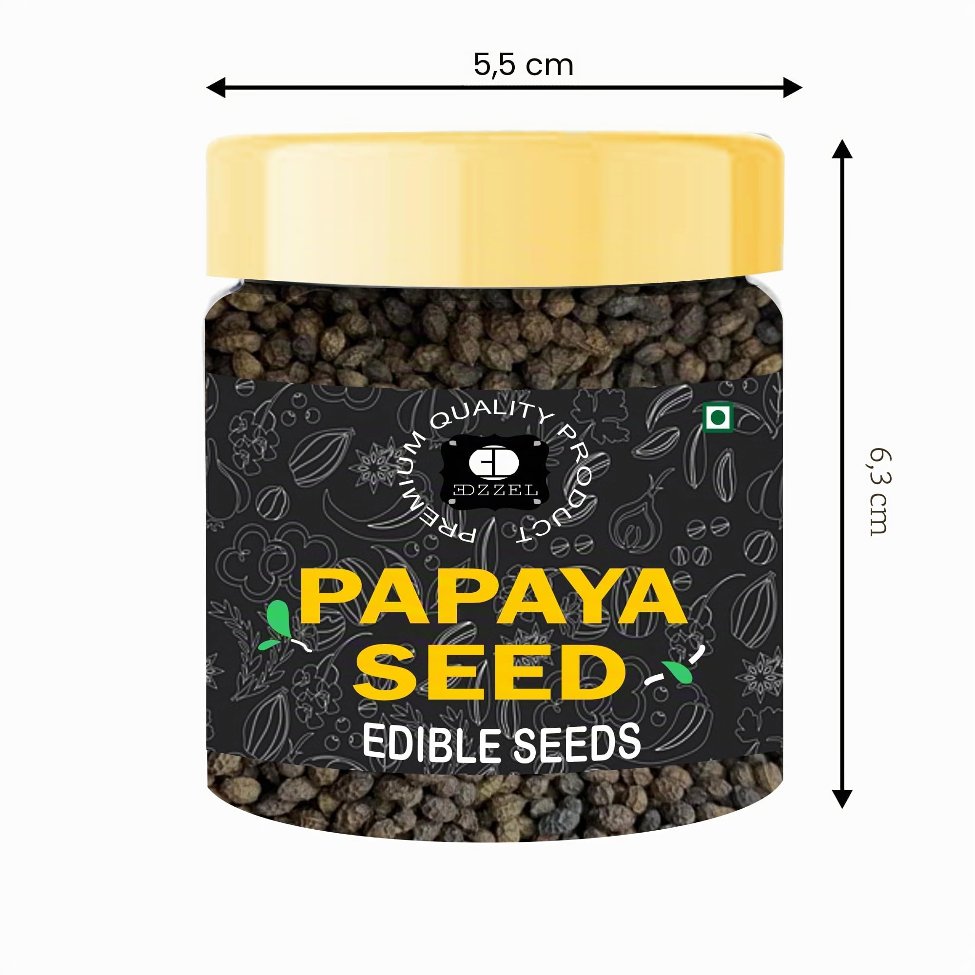 EDZZEL Graines de papaye naturelles 15 g, 15 g, 15 g