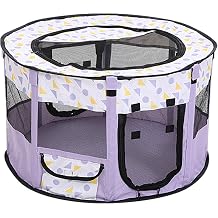 Large Cat Playpen | Portable Dog Mesh Fence Alternative to Traditional Kennels | Portable Playpen Cat Tent Dog Cage, 8 Panels Keibika