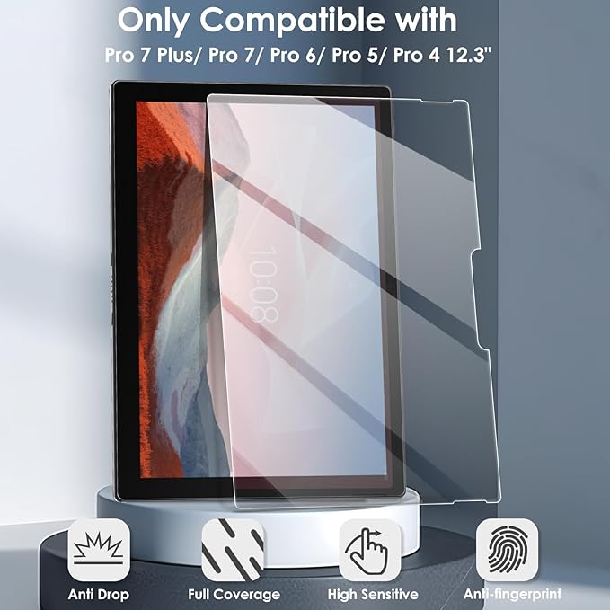 Protector de Pantalla Compatible Surface Pro 7 Plus/Pro 7/Pro 6/Pro 5/Pro 4 - 2 Pack - Vidrio Templado 9H miniatura 5