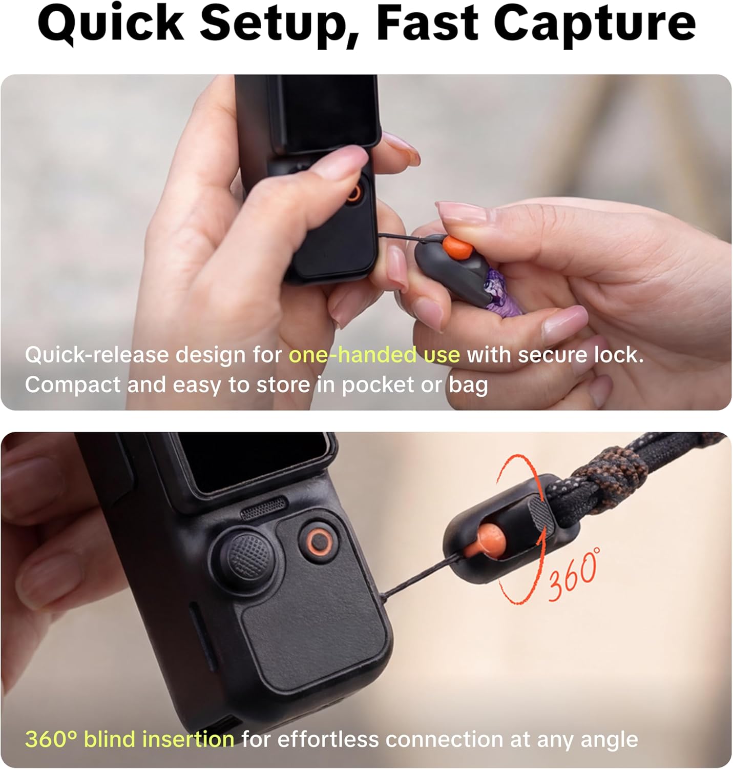 PGYTECH Camera Hand Strap for Pocket 4/3