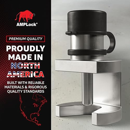 Miniatura 6 de AMPLock - Bloqueo de acoplador de cuello de cisne Bulldog resistente U-GNB, accesorios de bloqueo de cuello de cisne de acero inoxidable antirrobo,