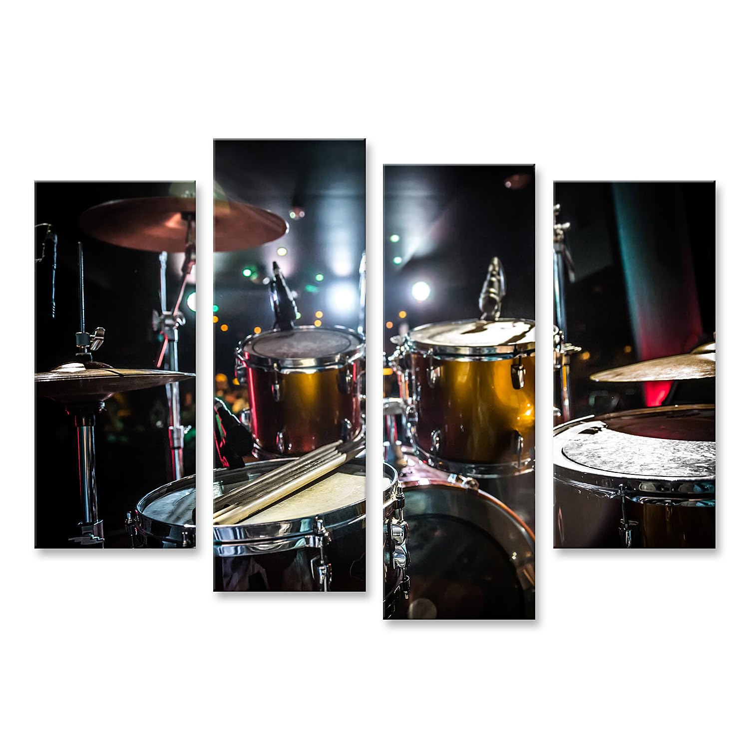 islandburner Cuadro sobre lienzo percusión concierto palos escenario luces grabación de música imágenes murales carteles