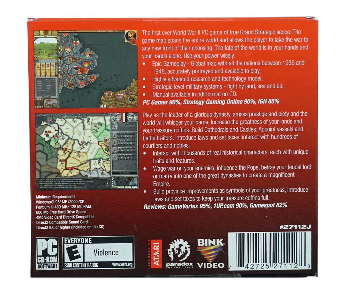 Crusader Kings/Hearts of Iron (Jewel Case) - PC 3