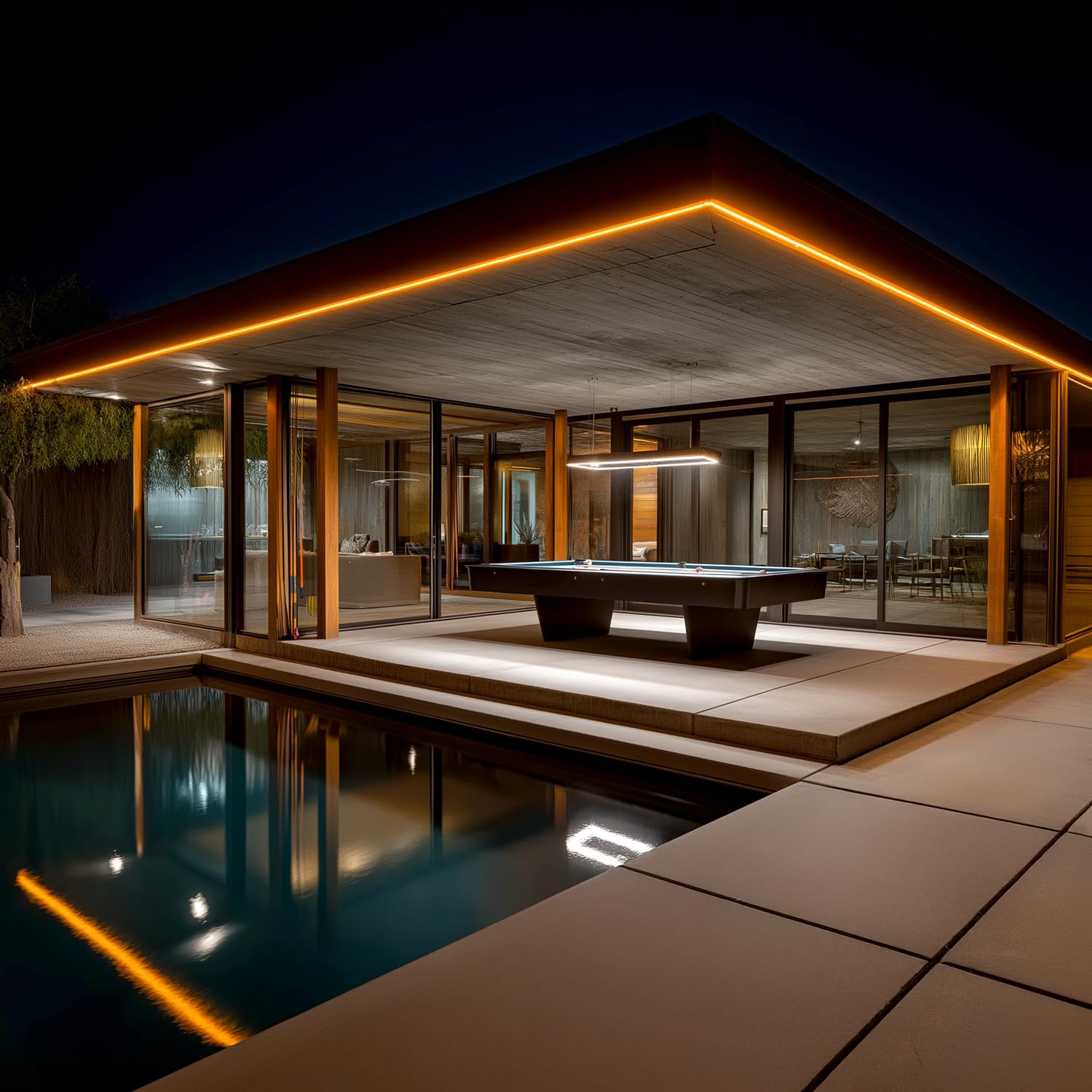 LEDKIA LIGHTING Tira LED Neón Regulable 220V BOBINA 50m Naranja Circular 360 9W/m Corte 100cm IP67 Naranja