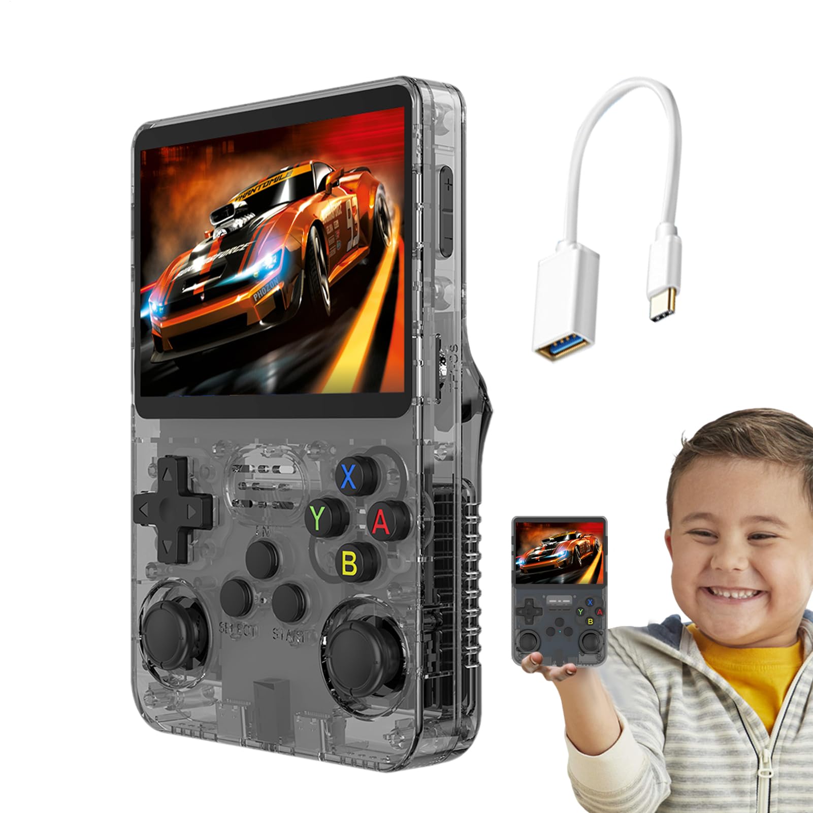 Mini retrò: console video portatile, di giochi ricaricabile | dispositivo di intrattenimento portatile | per bambini Adolescenti Adulti Viaggi Scuola Casa Feste Riunioni libero Sess