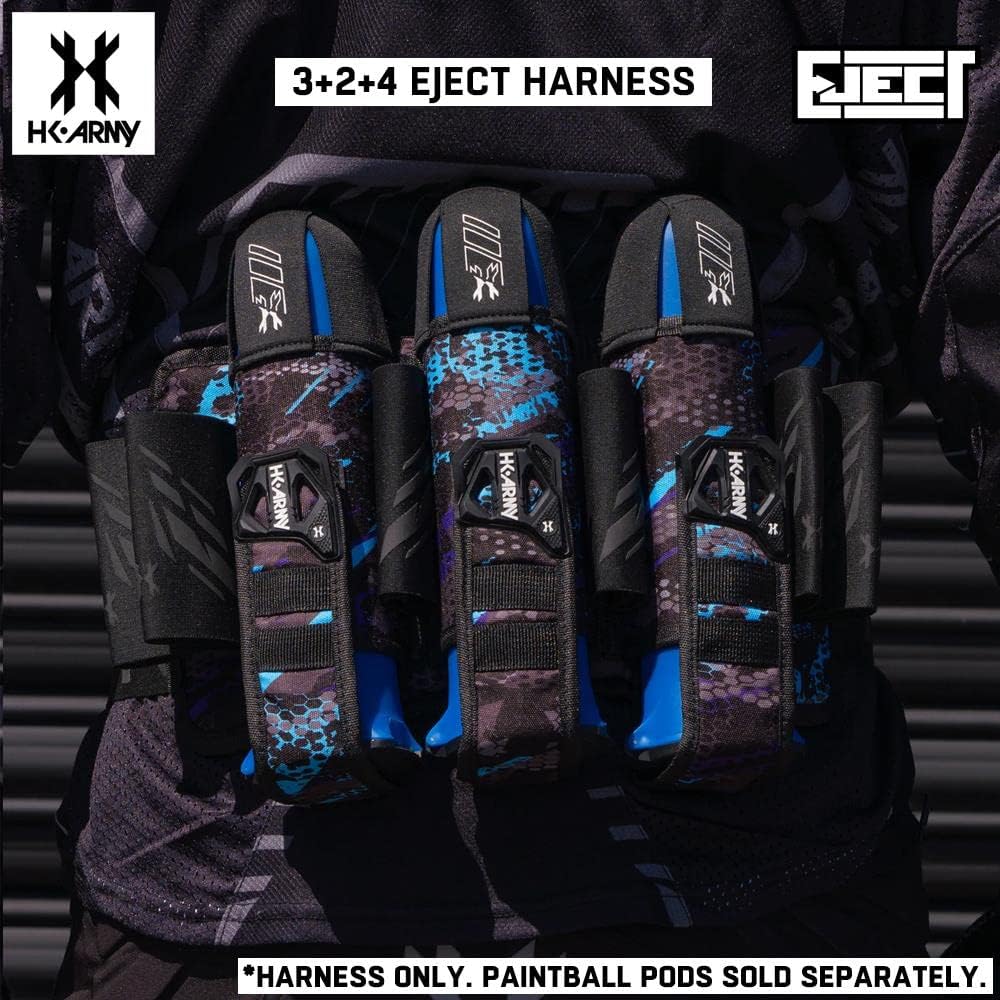 HK Army 3+2 Eject Paintball Harness Pod Pack - Poison