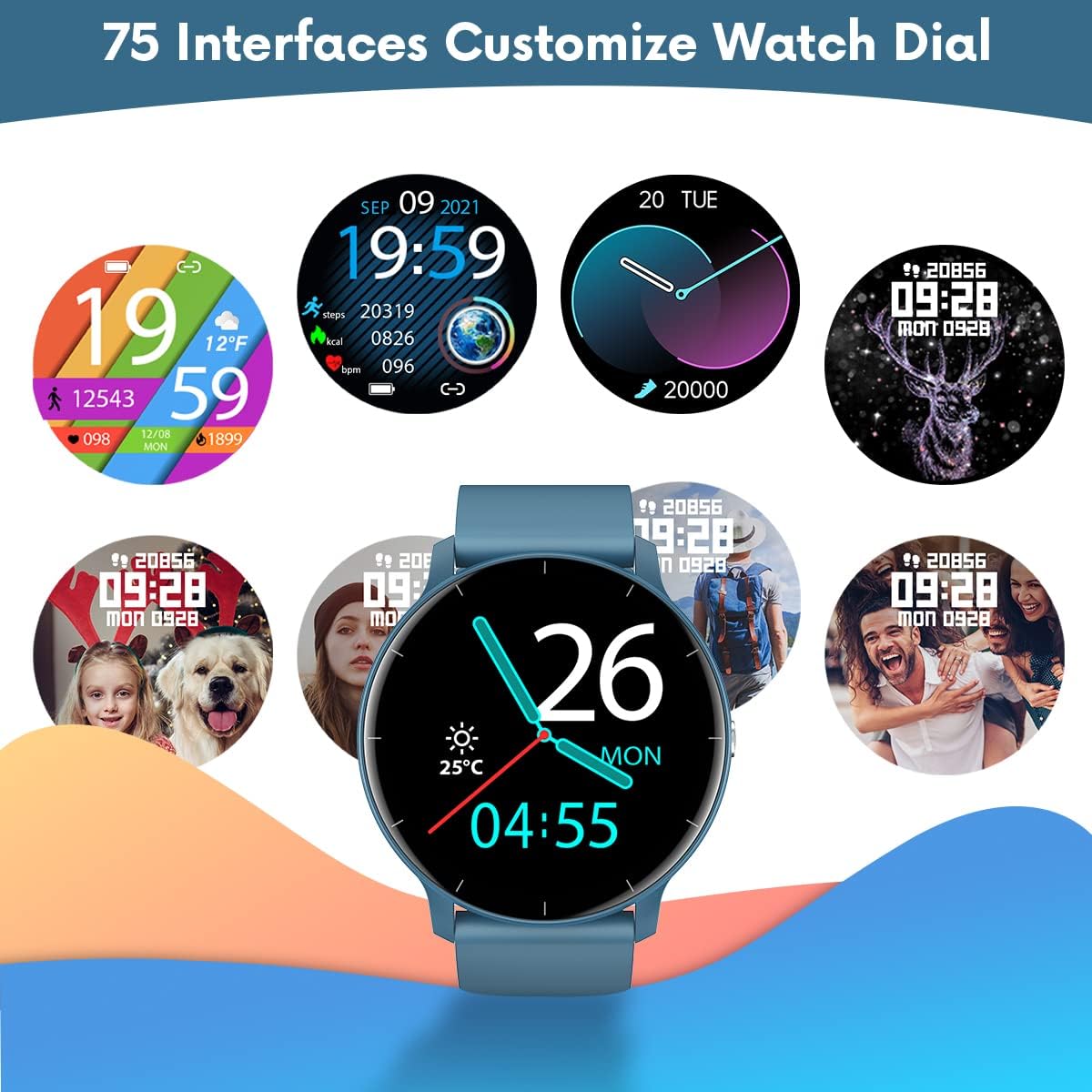TAOPON Smart Watch with various customizable watch faces