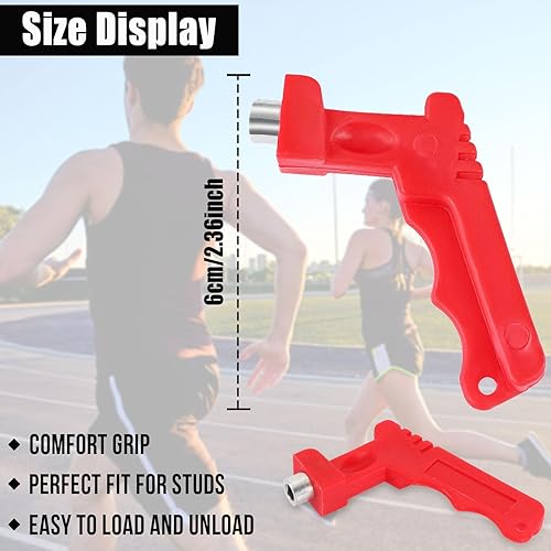 Miniatura 3 de JULMELON Picos de acero al carbono de 14 de pulgada, 60 picos de carbono más ligeros con llave de punta para zapatos de pista, carreras de campo de