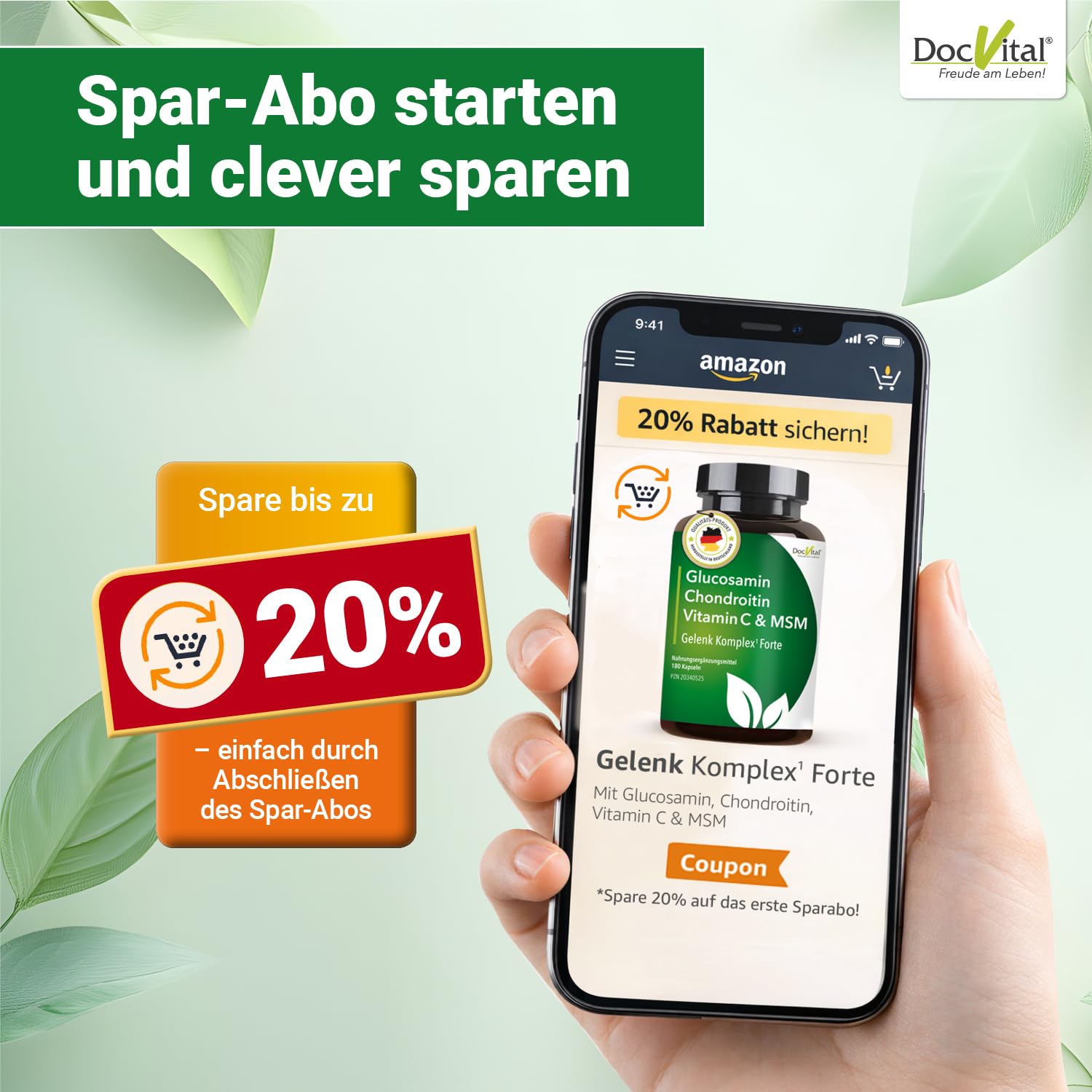 Glucosamin Chondroitin MSM Kapseln hochdosiert [180 Stück] - Gelenkkapseln mit Hyaluronsäure, Vitamin C & Kurkuma - Gelenke & Knorpel - Made in Germany