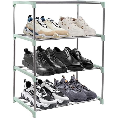 Amazon Etaoline 下駄箱 シューズボックス スリム 組み立て式 シューズラック 大量 省スペース 靴棚 ラック 玄関収納 靴 収納 4段 据え置き型シューズラック オンライン通販