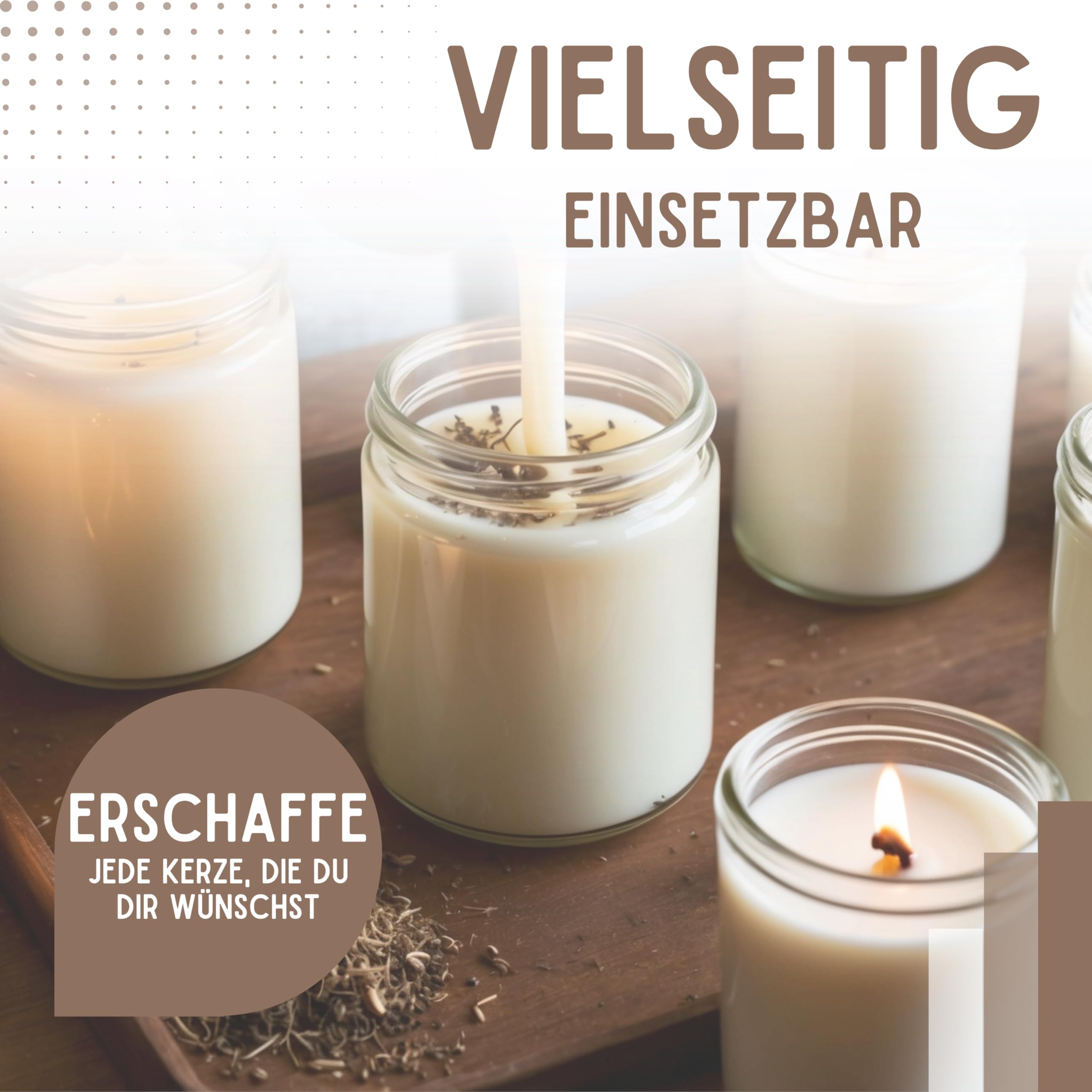 TFC Rapswachs 10kg - Premium Kerzenwachs zum Gießen und Gestalten - Ideal für Duftkerzen und DIY Kerzen Sets - Biologisch Abbaubar