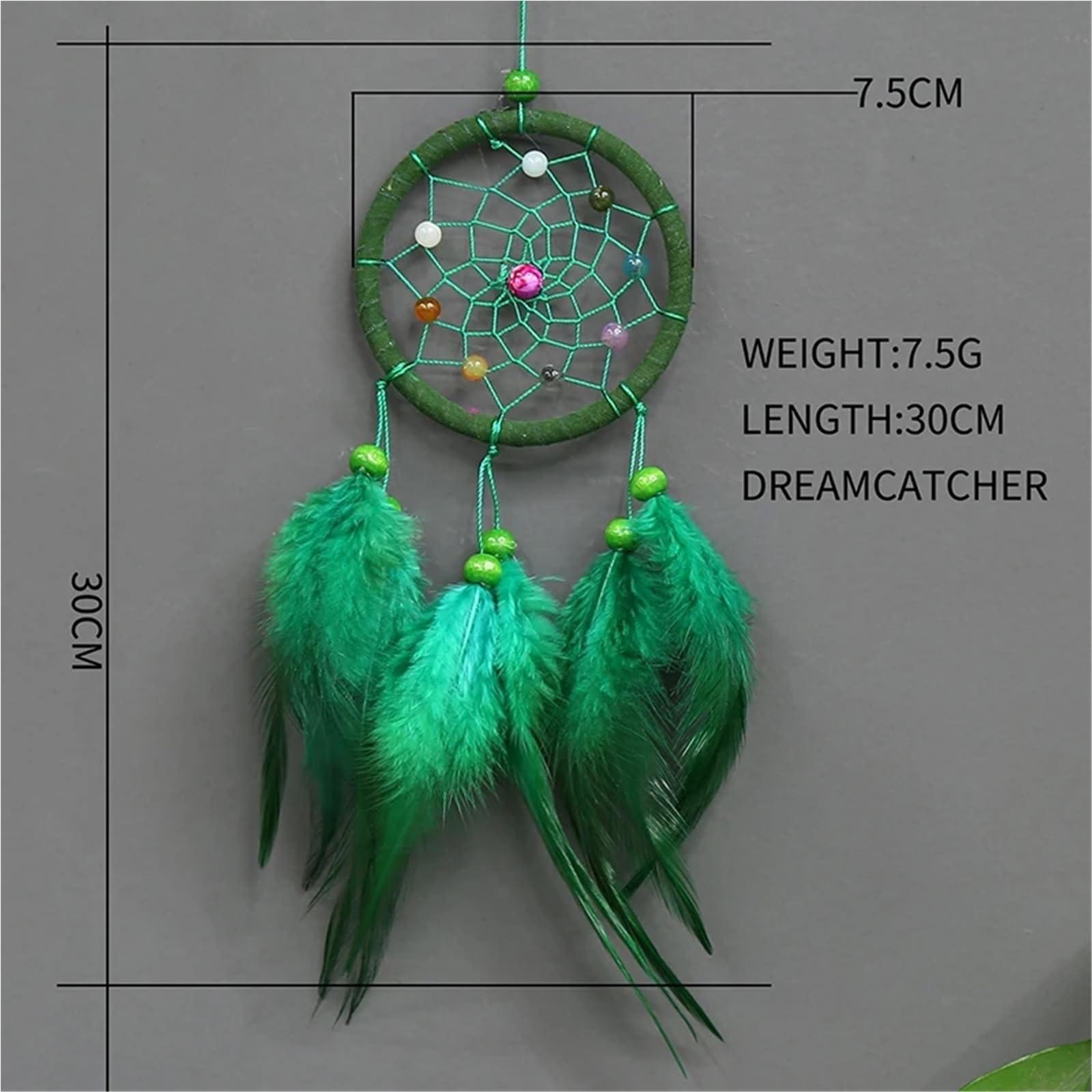 Atrapasueños de Plumas for niñas, Decoraciones for el hogar, Boda y Oficina, Artesanal, 2 uds para Expositor(Blue)
