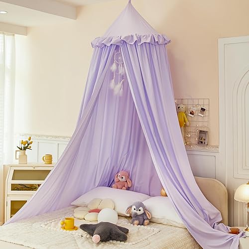 Miniatura 29 de dix-rainbow Toldo decorativo de princesa para cama de niños, toldo de cama suave y duradero para habitación de niñas, tienda de campaña, ropa de Red