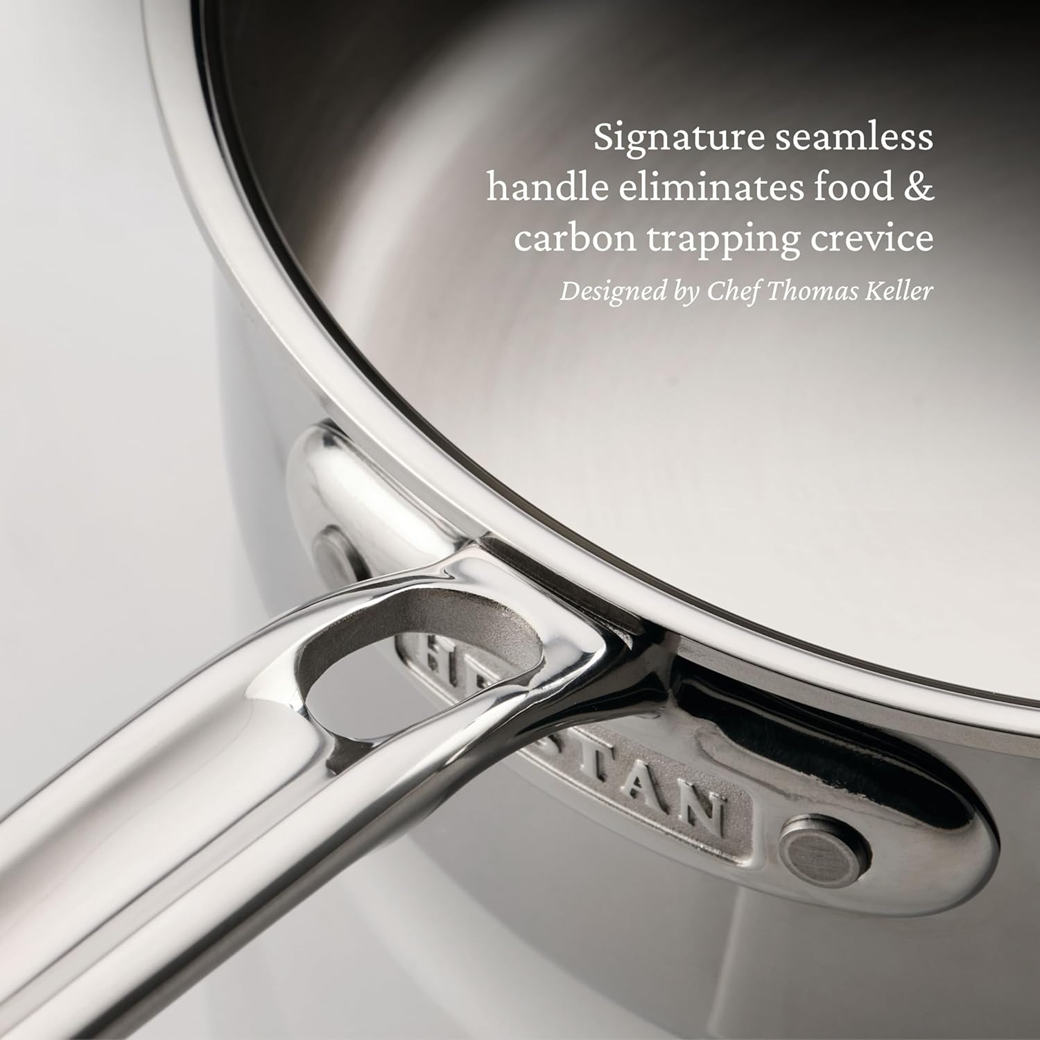 Hestan ProBond Luxe 4-Quart Saucepan with Lid, Professional Clad Stainless Steel, ProCore Tri-Ply Clad Construction, Polished Exterior, Induction & Oven Safe