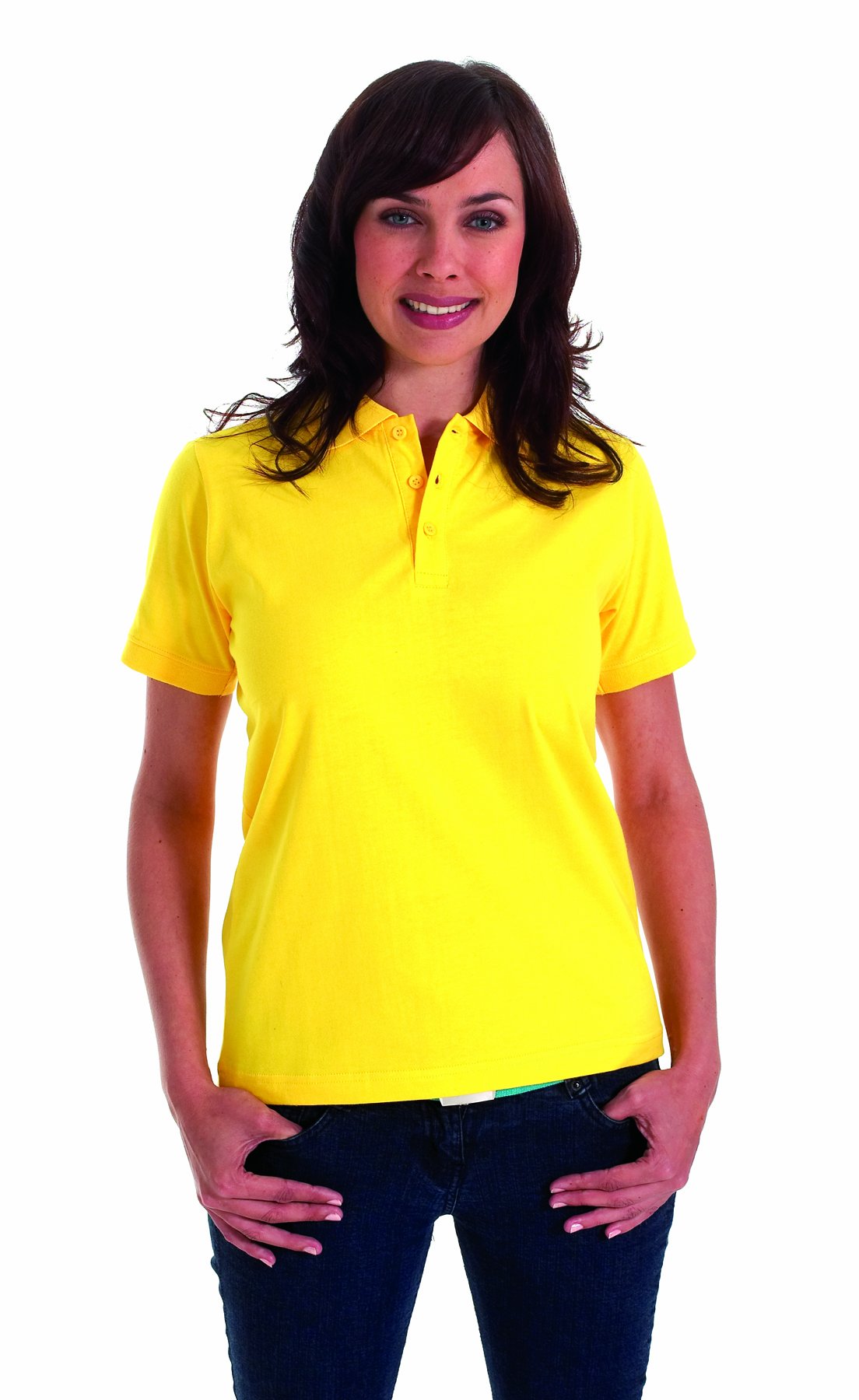 Uneek UC122 Cotton Unisex Jersey Polo Shirt, Yellow, XX-Large