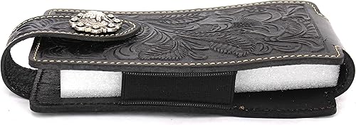Miniatura 3 de West Star - Funda universal de cuero para teléfono celular con trabilla para cinturón, cierre magnético, 6 x 3 pulgadas, 342A Longhorn BK