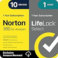 Vista 8 de Norton 360 Premium, 2023 Ready, software antivirus para 10 dispositivos con renovación automática, incluye VPN, copia de seguridad en la nube de PC